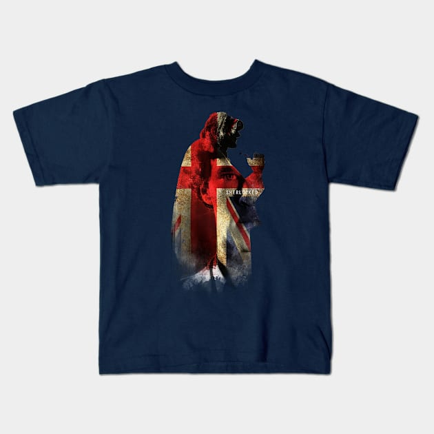 Detective Sherlock Kids T-Shirt by Markusian